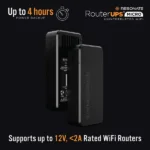 Resonate RouterUPS® NxT | Most Advanced Router UPS for 12V WiFi Router & Modem (Supports up to 3A) | 7800mAh Backup | Intelligent Charging | Up to 6 Hrs Internet - Image 2